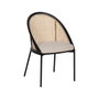 BigBuy Home Chaise de Salle à Manger Noir Naturel