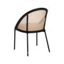 BigBuy Home Chaise de Salle à Manger Noir Naturel