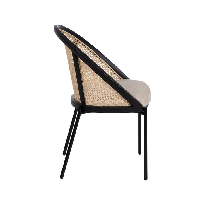 BigBuy Home Chaise de Salle à Manger Noir Naturel BigBuy Home Chaise de Salle à Manger Noir Naturel