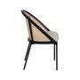 BigBuy Home Chaise de Salle à Manger Noir Naturel
