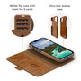 dbramante1928 Lynge Étui Portefeuille pour iPhone 14 Plus en Cuir Pleine Fleur Détachable, Protection Chocs, Chargement Sans Fil, Blocage RFID, Tan