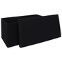 Home Deco Factory Pouf Pliable Atom Noir