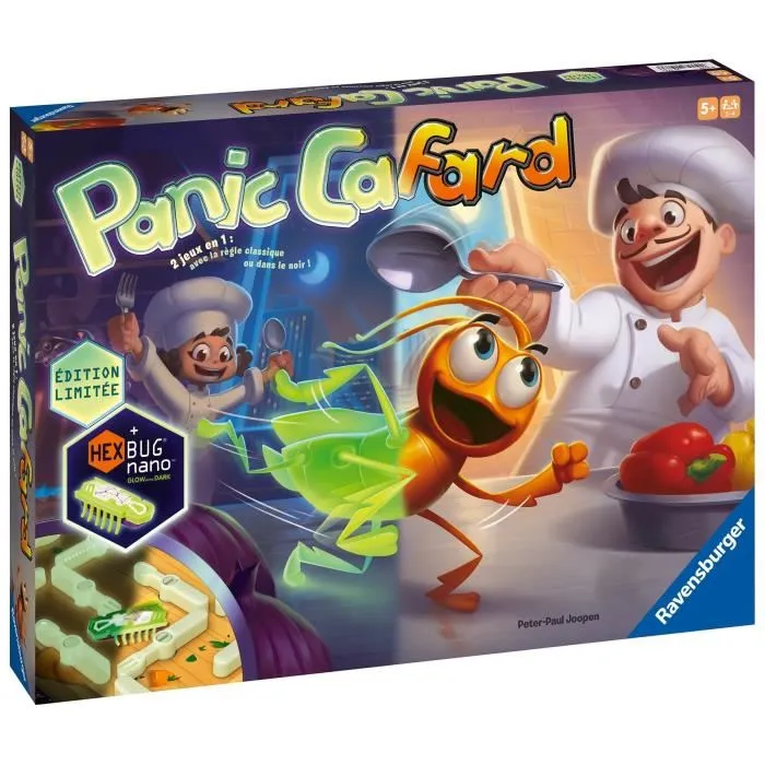 Ravensburger 20973 - Jeu Panic Cafard Phosphorescent, Édition 10ème Anniversaire, Jeu de Rapidité pour Enfants et Parents dès 5 Ans