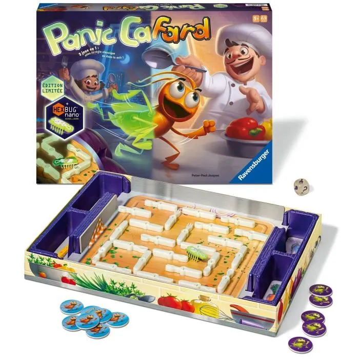 Ravensburger 20973 - Jeu Panic Cafard Phosphorescent, Édition 10ème Anniversaire, Jeu de Rapidité pour Enfants et Parents dès 5 Ans
