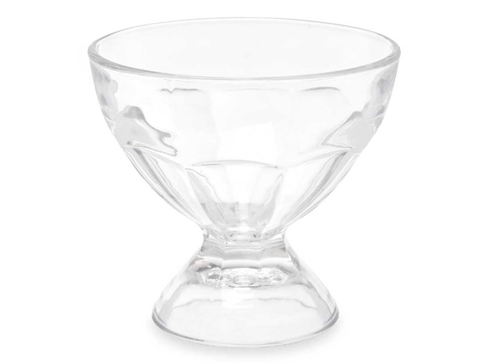 Vivalto Copa à Glace en Verre avec Pied Transparente 11.5x10.5x11.5 cm (Set de 24)