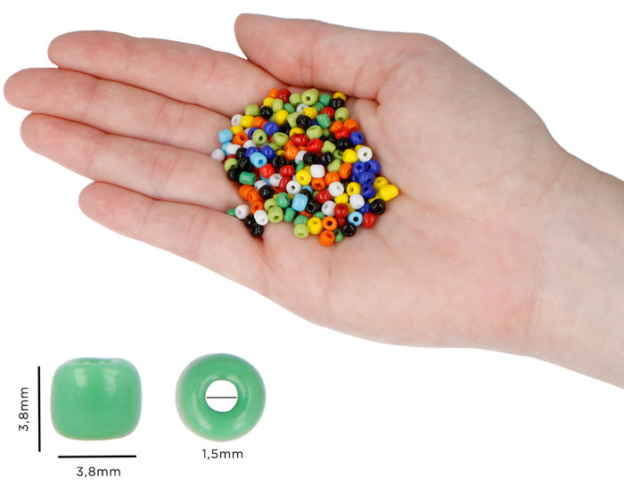 Innspiro Mélange de Rocaille de Verre Ronde Glaisée 3,8mm 6/0