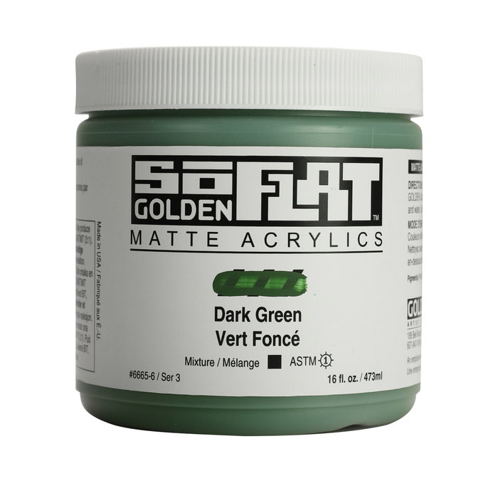 Golden SoFlat Peinture Acrylique Vert Foncé 473 ml Golden SoFlat Peinture Acrylique Vert Foncé 473 ml