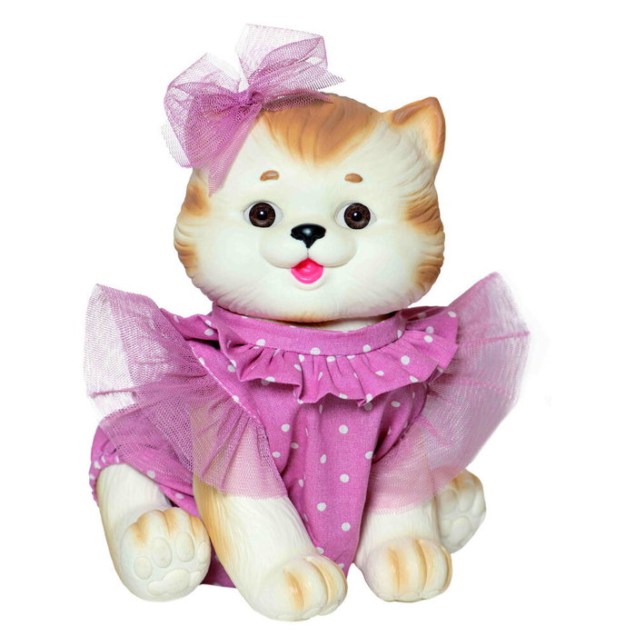 ROSA TOYS - Poupée Reborn Bébé Chat de 23 cm avec Peana - Corps en Vinyle