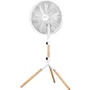 Sencor SFN 4080WH Ventilateur sur pied, bois et métal, 40 cm, 3 vitesses, oscillation 80°, hauteur réglable 120-133 cm, 50 W