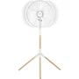 Sencor SFN 4080WH Ventilateur sur pied, bois et métal, 40 cm, 3 vitesses, oscillation 80°, hauteur réglable 120-133 cm, 50 W