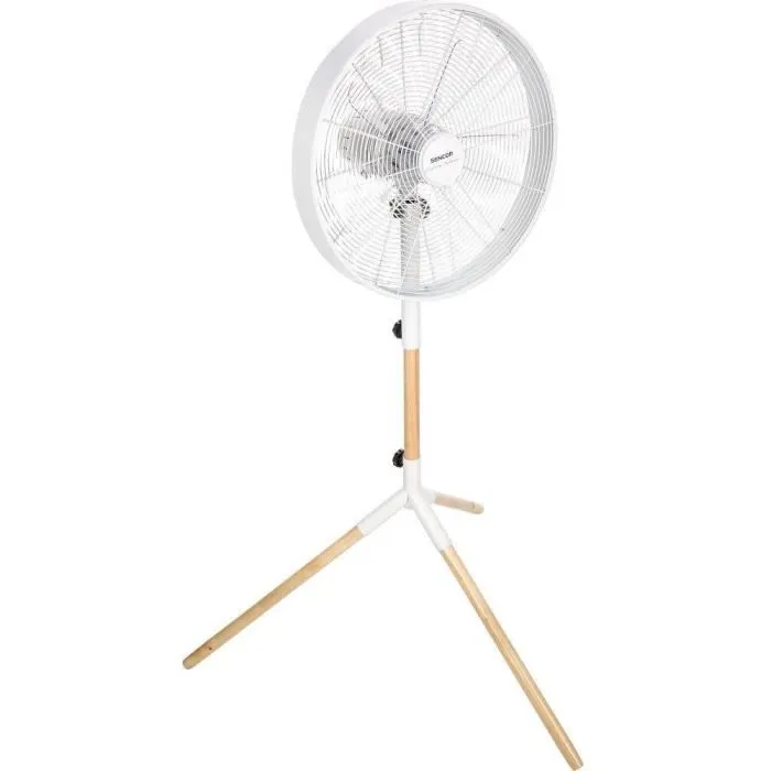 Sencor SFN 4080WH Ventilateur sur pied, bois et métal, 40 cm, 3 vitesses, oscillation 80°, hauteur réglable 120-133 cm, 50 W Sencor SFN 4080WH Ventilateur sur pied, bois et métal, 40 cm, 3 vitesses, oscillation 80°, hauteur réglable 120-133 cm, 50 W