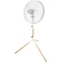 Sencor SFN 4080WH Ventilateur sur pied, bois et métal, 40 cm, 3 vitesses, oscillation 80°, hauteur réglable 120-133 cm, 50 W