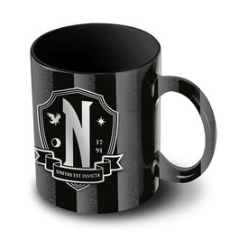 Karactermania Taza miércoles original - Tasse en céramique 'Mercredi' originale avec boîte cadeau - 9.5x13x7.8 cm