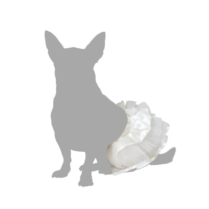 BigBuy Pets Déguisement Tutu Blanc Taille S pour Animal de Compagnie