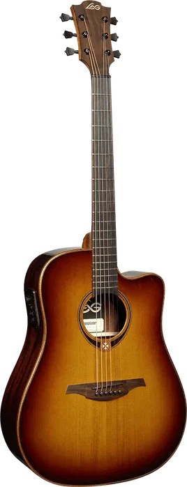 LAG Guitare Acoustique Dreadnought Cutaway Tramontane 118 A/E - Brown Shadow