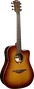 LAG Guitare Acoustique Dreadnought Cutaway Tramontane 118 A/E - Brown Shadow