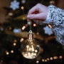 Bambasy Boule de Noël LED 8cm Lumière chaude