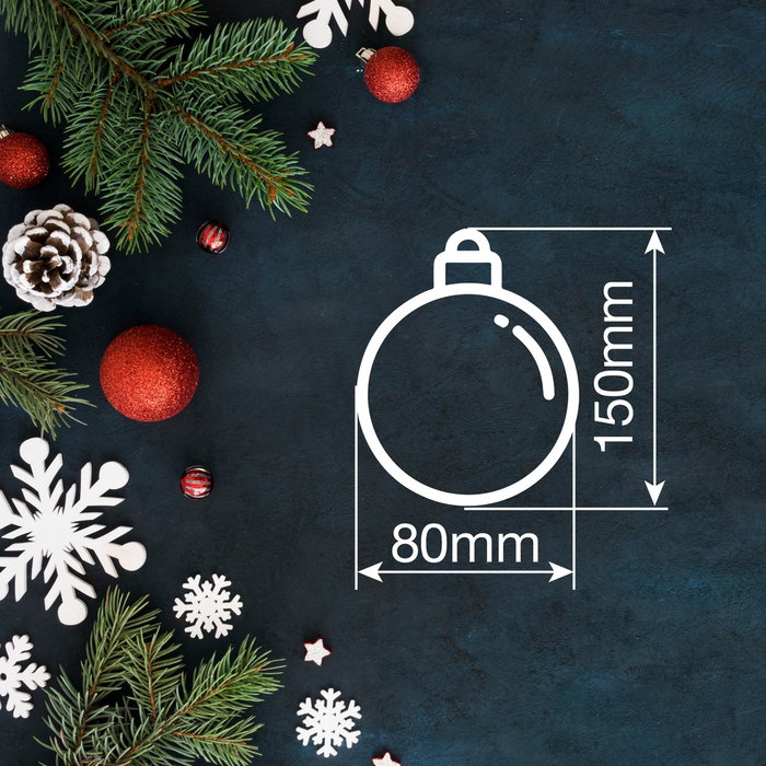Bambasy Boule de Noël LED 8cm Lumière chaude