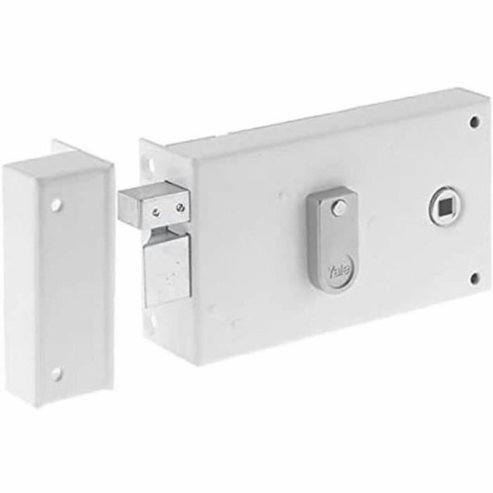 Yale YAH37G Serrure en applique horizontale à fouillot, Blanc, Version Gauche