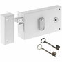Yale YAH37G Serrure en applique horizontale à fouillot, Blanc, Version Gauche