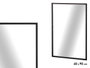 Giftdecor Miroir Rectangulaire Noir 90x60 cm Verre et Métal