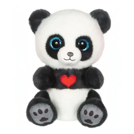 Gipsy Toys Peluche panda SMOKY Gris ardoise 23 cm avec cœur brodé et yeux pailletés - Douce peluche Cutydoos Love pour enfants