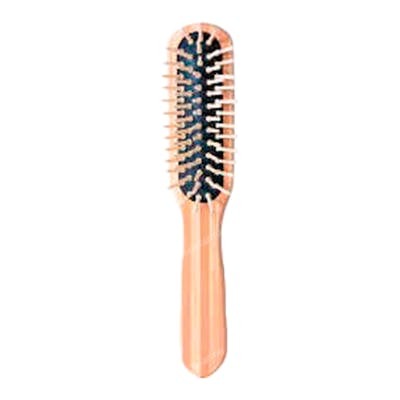 Bifull Brosse rectangulaire petite en bambou avec pic en bois