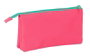 Safta, portetout triple rose fluo, 22 x 12 x 3 cm, pour enfant à partir de 3 ans