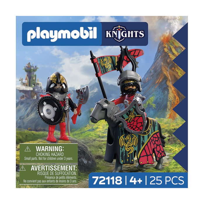 Playmobil Caballero Dragón 72118 - Figurine chevalier dragon, jeu de construction, langue espagnole, dès 4 ans