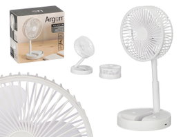 Argon Ventilateur de table pliable blanc 16x16x8 cm (monté 30 cm) batterie 1200 mAh USB-C (Set de 12)