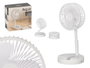 Argon Ventilateur de table pliable blanc 16x16x8 cm (monté 30 cm) batterie 1200 mAh USB-C (Set de 12)