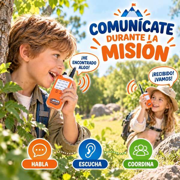 JugaToys Walkie Talkie 100 mètres avec jumelles et boussole JugaToys Walkie Talkie 100 mètres avec jumelles et boussole
