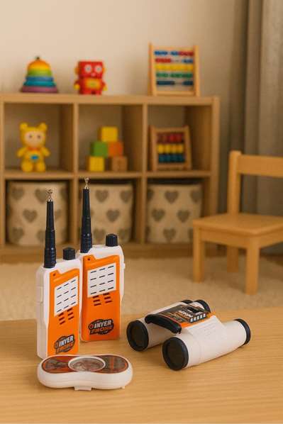 JugaToys Walkie Talkie 100 mètres avec jumelles et boussole JugaToys Walkie Talkie 100 mètres avec jumelles et boussole