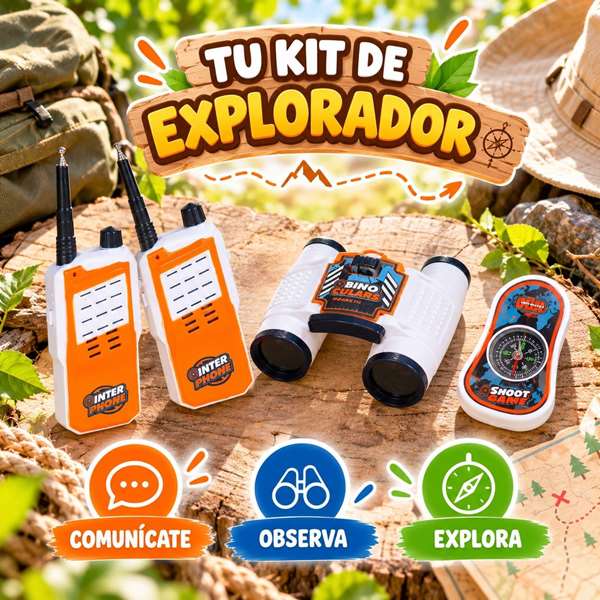 JugaToys Walkie Talkie 100 mètres avec jumelles et boussole JugaToys Walkie Talkie 100 mètres avec jumelles et boussole