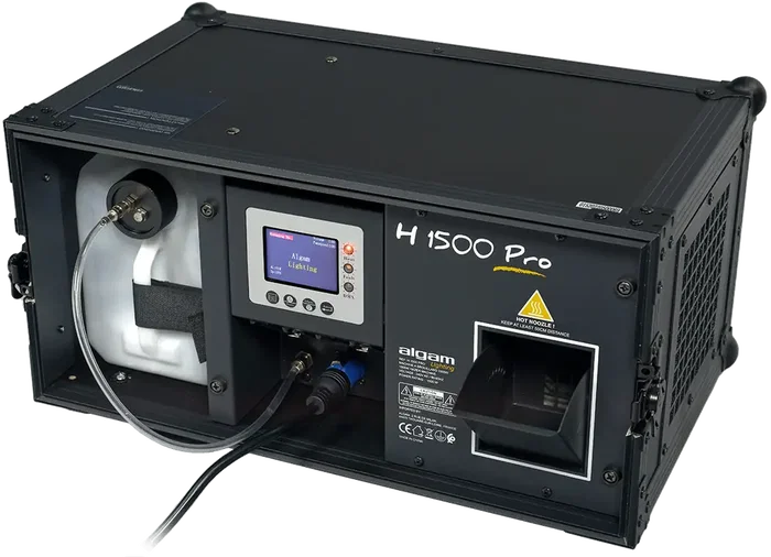 ALGAMLIGHT Machine à Brouillard 1500W H1500-PRO avec Flight Case DMX pour Scène et Événements