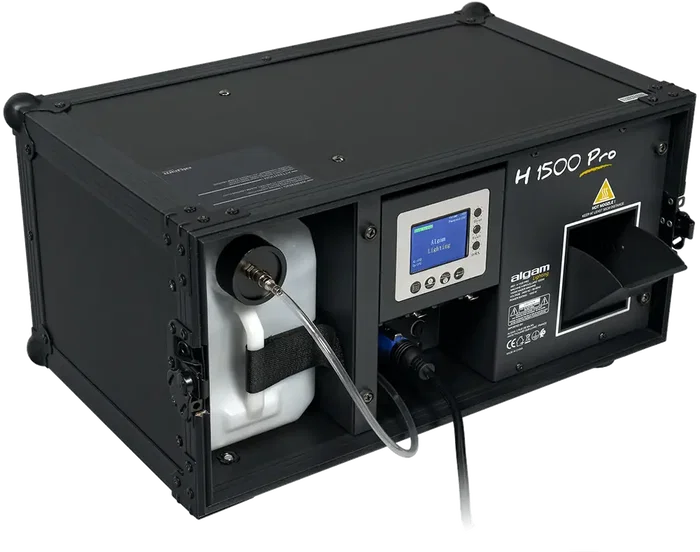 ALGAMLIGHT Machine à Brouillard 1500W H1500-PRO avec Flight Case DMX pour Scène et Événements
