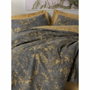 Parure de lit en coton renforcé Moutarde - 1 housse de couette 220 x 240 cm + 2 taies d'oreiller 60 x 60 cm