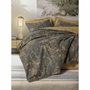Parure de lit en coton renforcé Moutarde - 1 housse de couette 220 x 240 cm + 2 taies d'oreiller 60 x 60 cm