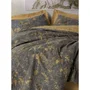 Parure de lit 1 housse de couette 220 x 240 cm + 2 taies d'oreiller 60 x 60 cm - 100% coton renforcé - Couleur Moutarde