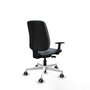 PIQUERAS Y CRESPO Chaise Alares Synchrone/Traslack Tissu Gris Structure Polyamide Blanc