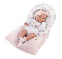 Llorens - Poupée Tina Nouveau-né en vinyle avec sac rose - 40 cm - Produit en langue espagnole