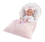 Llorens - Poupée Tina Nouveau-né en vinyle avec sac rose - 40 cm - Produit en langue espagnole