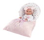 Llorens - Poupée Tina Nouveau-né en vinyle avec sac rose - 40 cm - Produit en langue espagnole