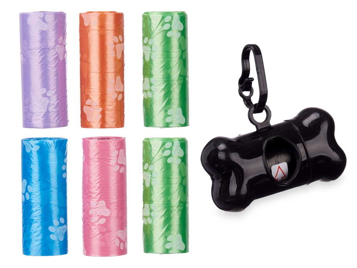 Mascow Set de 7 Rouleaux de Sacs à Déjections pour Chien avec Distributeur 15 Pièces 8x29x4 cm (Set de 36) Mascow Set de 7 Rouleaux de Sacs à Déjections pour Chien avec Distributeur 15 Pièces 8x29x4 cm (Set de 36)