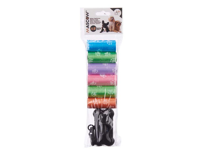 Mascow Set de 7 Rouleaux de Sacs à Déjections pour Chien avec Distributeur 15 Pièces 8x29x4 cm (Set de 36) Mascow Set de 7 Rouleaux de Sacs à Déjections pour Chien avec Distributeur 15 Pièces 8x29x4 cm (Set de 36)