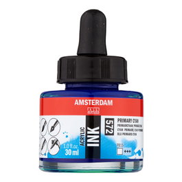 Amsterdam Peinture Acrylique Cyan Primaire 572 - 30 ml