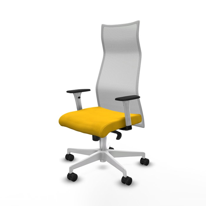 Piqueras y Crespo Chaise de Bureau Albacete Jaune et Blanc Piqueras y Crespo Chaise de Bureau Albacete Jaune et Blanc