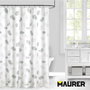 MAURER Rideau de douche en tissu à imprimé feuilles 180 x 200 cm