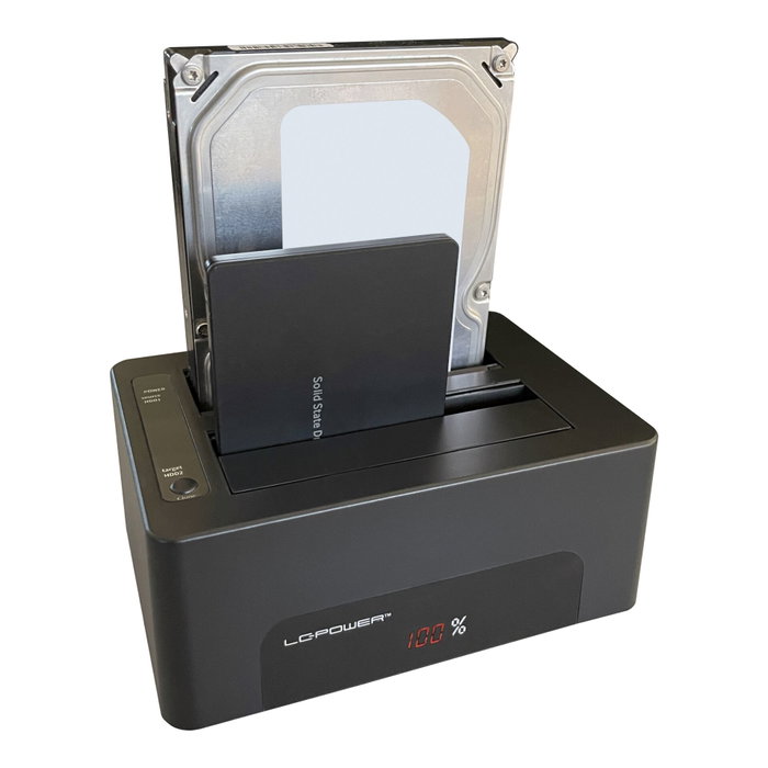 LC-Power LC-DOCK-U3-V Station d'accueil HDD/SSD avec fonction de clonage LC-Power LC-DOCK-U3-V Station d'accueil HDD/SSD avec fonction de clonage