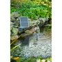 Ubbink Pompe de fontaine solaire SolarMax 600 Accu Power Control - 700 l/h - Fonction jour/nuit - Batterie LiFePO4 - Avec jets volcan et cloche